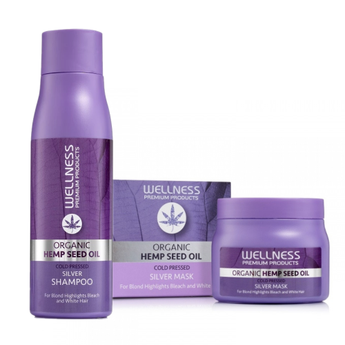 Wellness Zestaw Silver Szampon 500 ml, Maska 500ml Włosy Blond